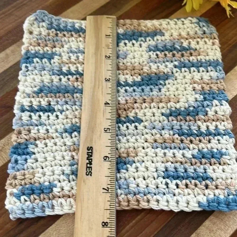 100% Cotton Handmade Washcloth, Set of 3
